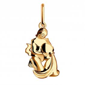 Золотая подвеска Знак зодиака Водолей МАГНАТ М1106 водолей М1106 водолей фото